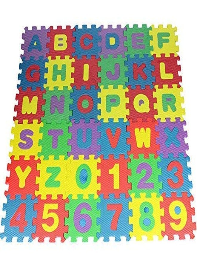 TT 36 Pieces Mini Puzzle Foam Mat for Kids, Interlocking Learning Alphabet and Number Mat for Kids - Image 2